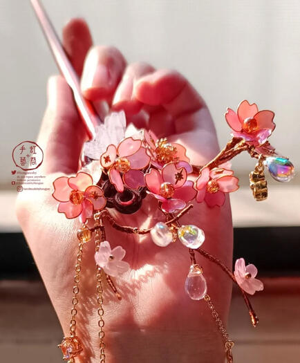 cherry blossom hairpin