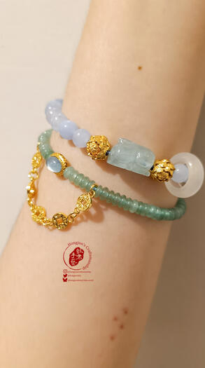 aventurine and aquamarine